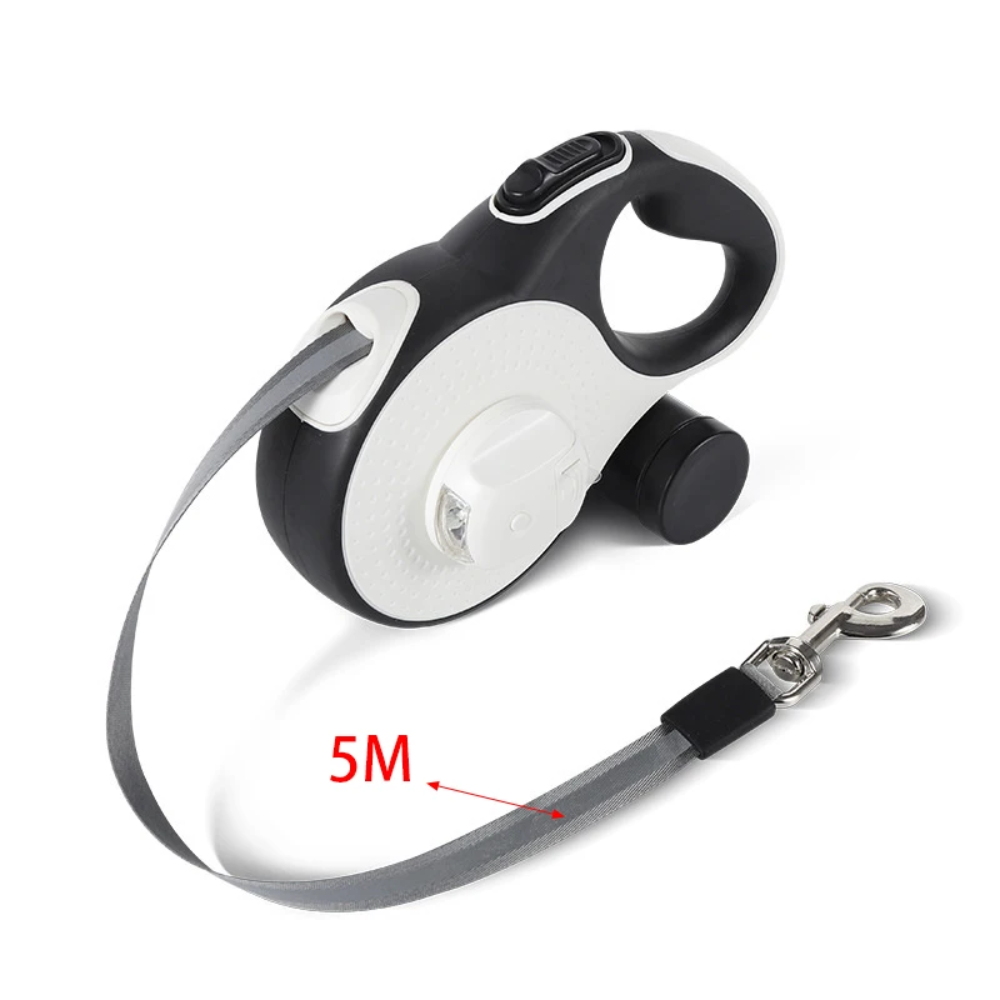 Retractable Dog Leash with Flashlight