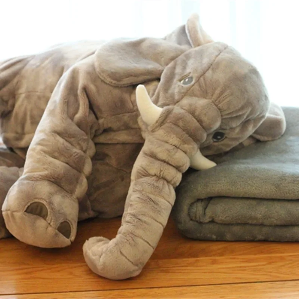 Soft Elephant Plush Pillow
