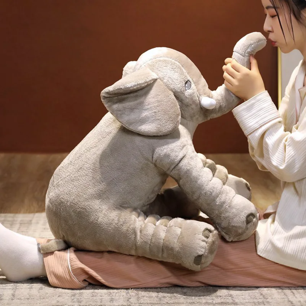 Soft Elephant Plush Pillow