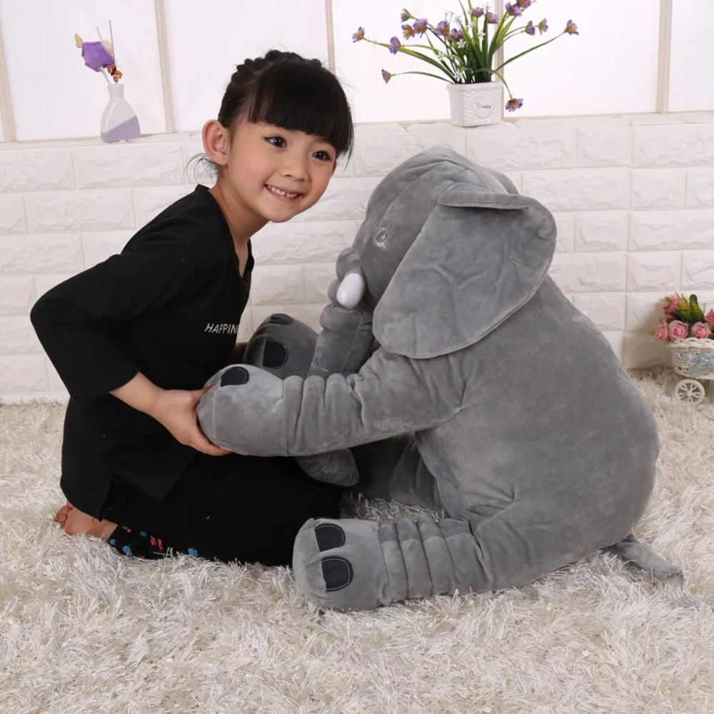 Soft Elephant Plush Pillow