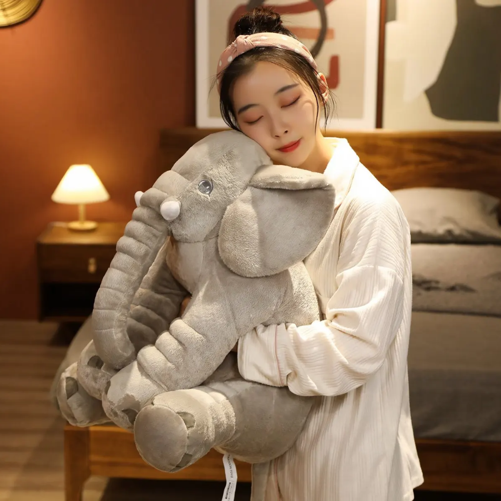 Soft Elephant Plush Pillow